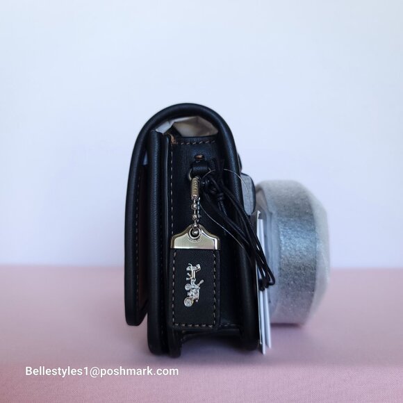 COACH Bandit Signature Jacquard & Glovetanned Leather BELT Bag-Cocoa Black⭐ - Picture 11 of 16